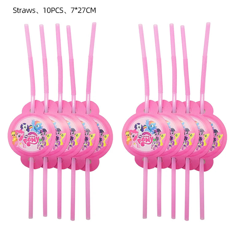 Ensemble Petit Poney Vaisselle Anniversaire Enfant