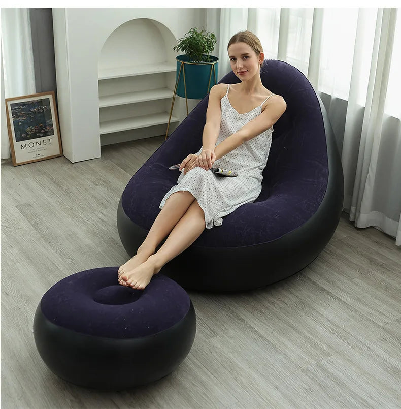 AZULBLANCO: Chaise Longue Gonflable Pliable Confort