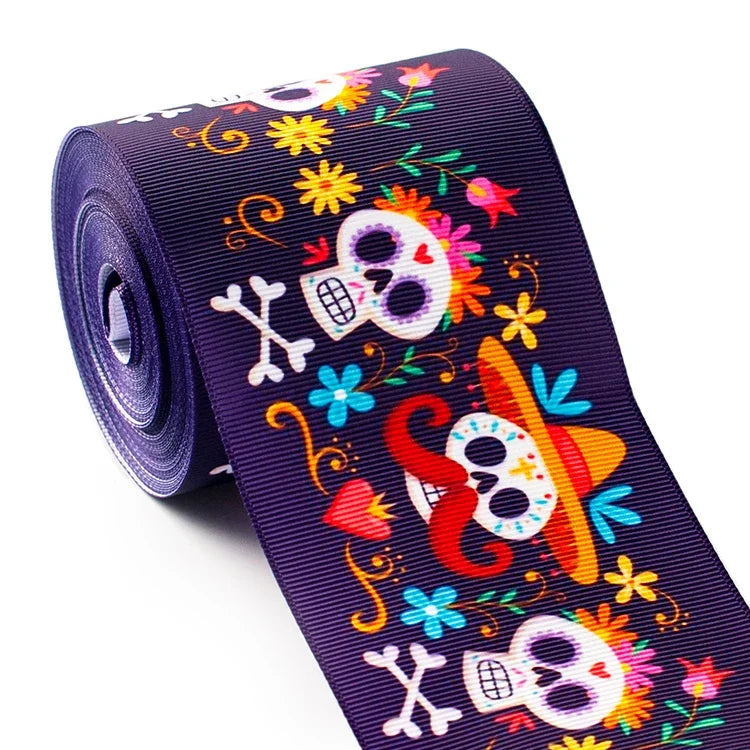 Rubans Fleurs Mexicaines 5 Yards - DIY Bows 25-75mm