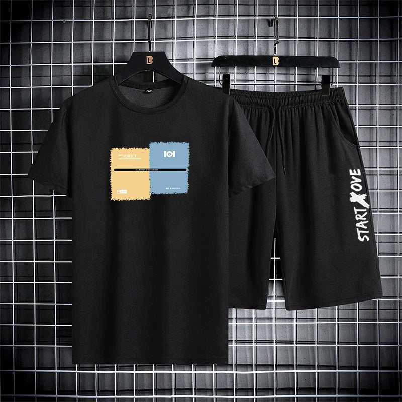 Summer Sport Set: Men's Casual 2-Piece Ensemble