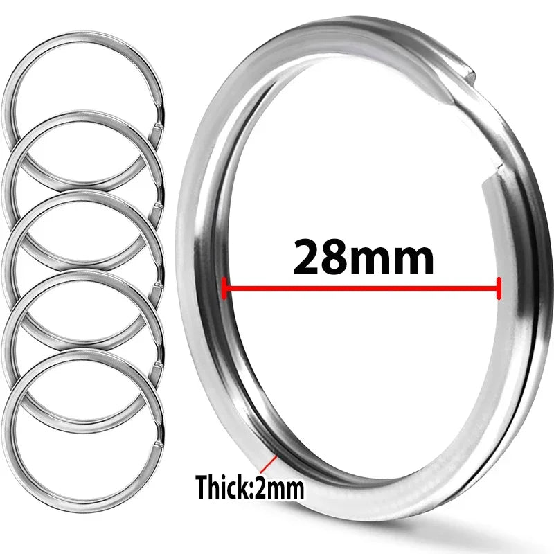 Porte-clés ronds inox - 10 à 50 pièces