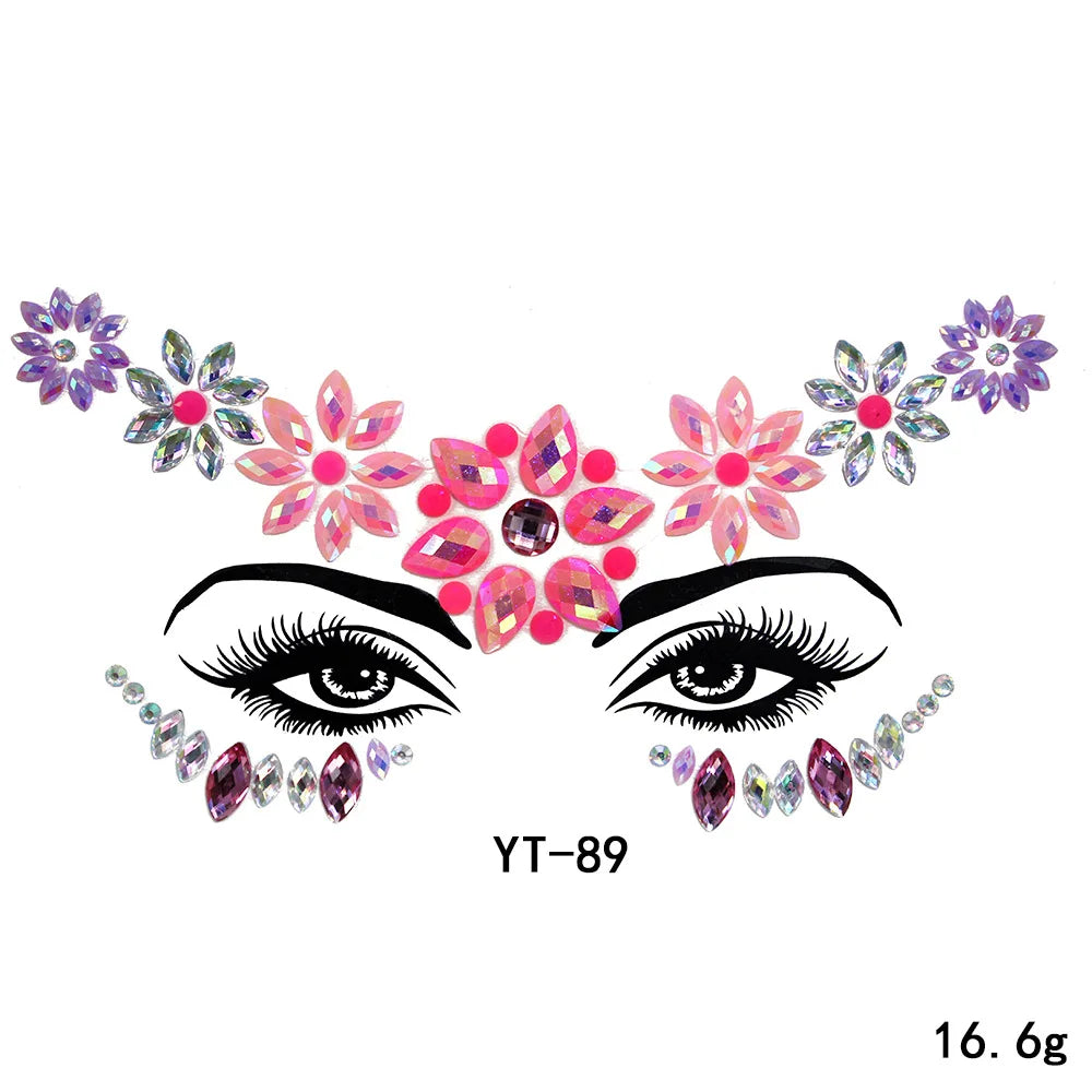 Tatouages 3D Glamour pour Visage - DJBS