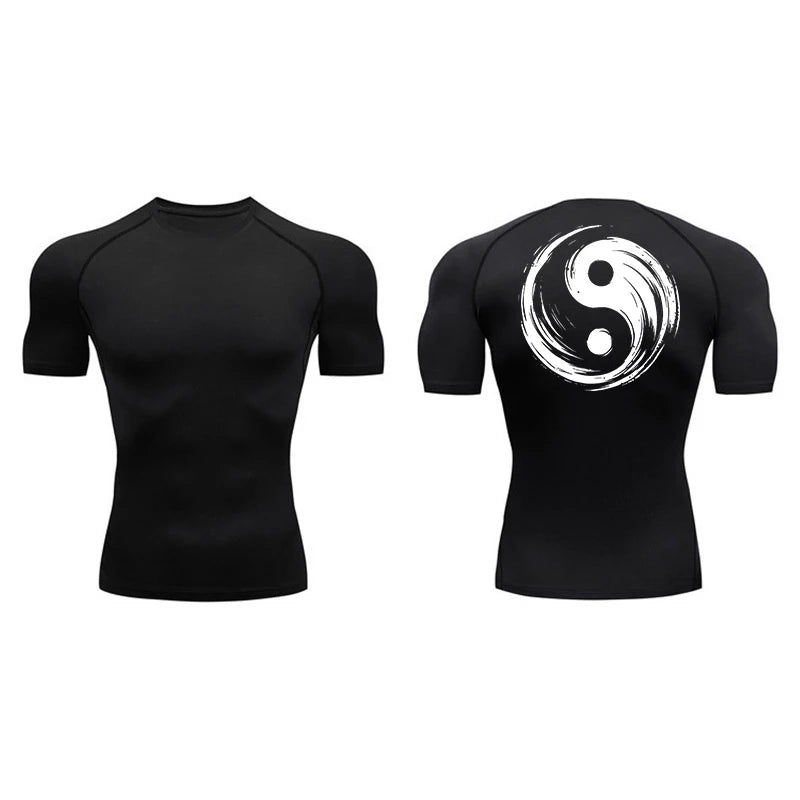 Équilibre T-shirt Compression Homme Été Rapide Séchage