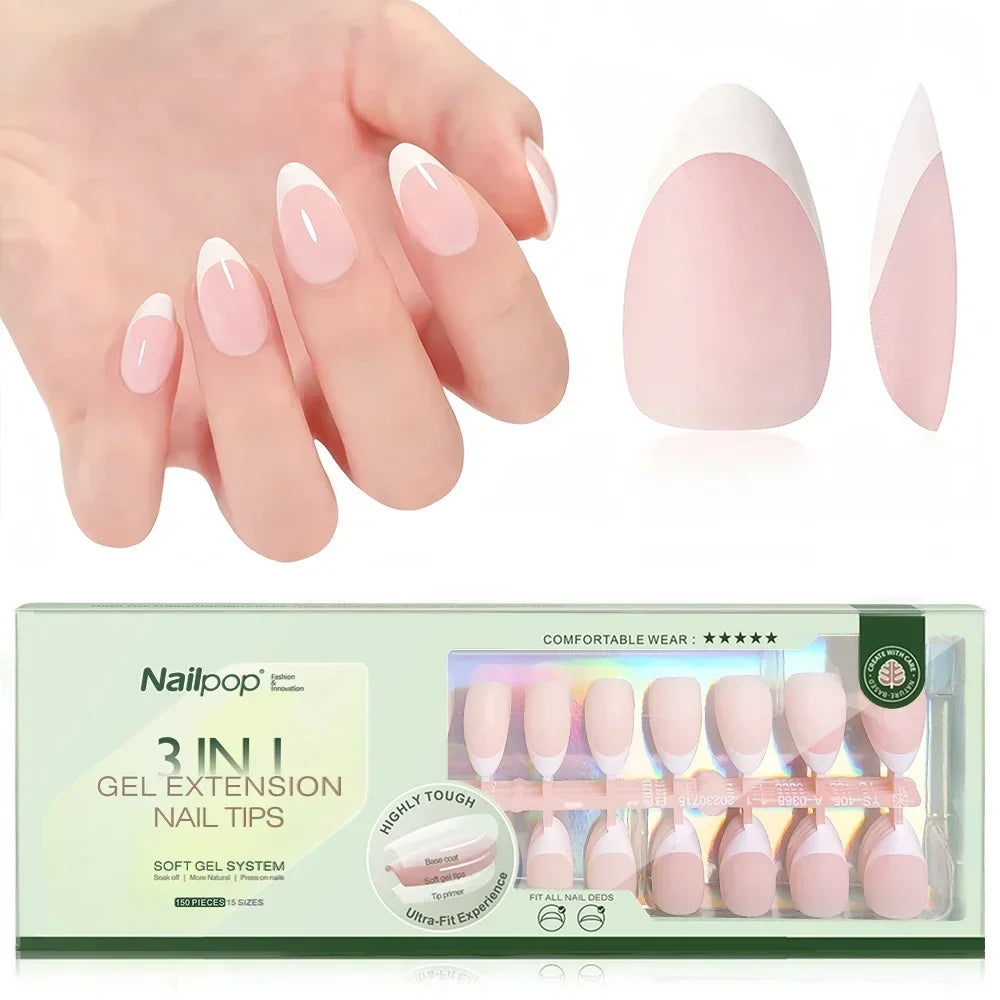 Nailpop 3 en 1 : Pointes Françaises Prêtes