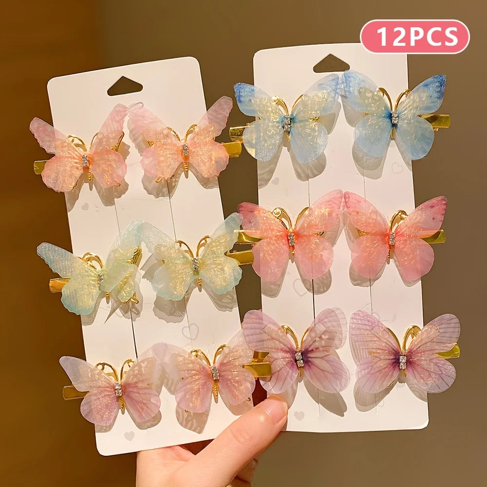 Épingles à cheveux papillon mignonnes 36 pcs