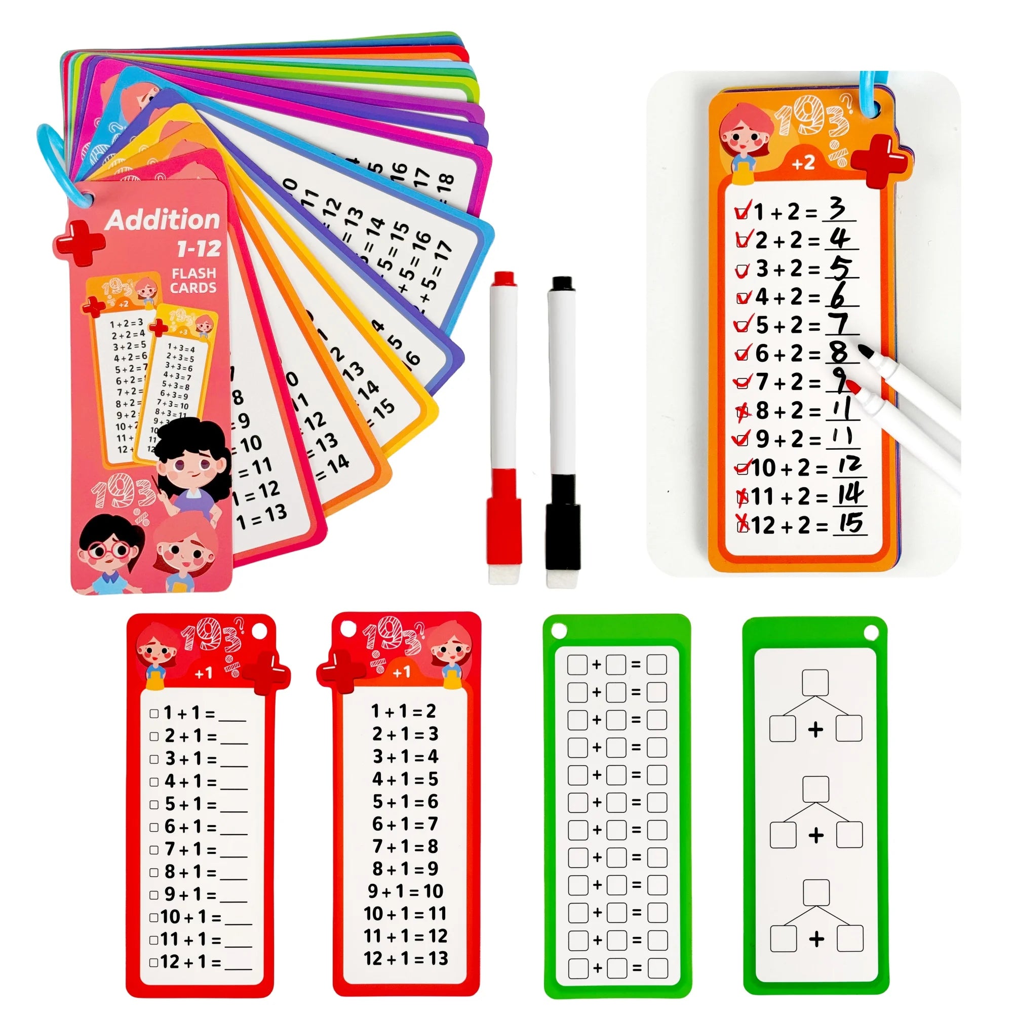 Math Mastery Flash Cards Set for Kids 3-6