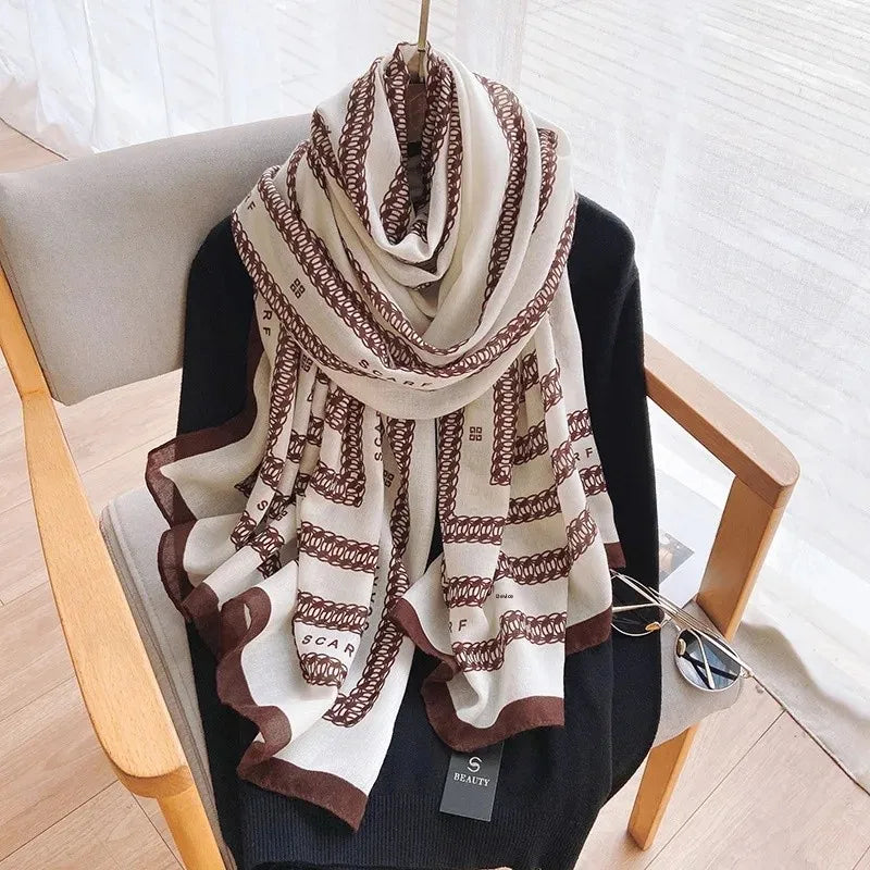 Écharpe Chic Coton-Lin : Élégance et Protection Solaire