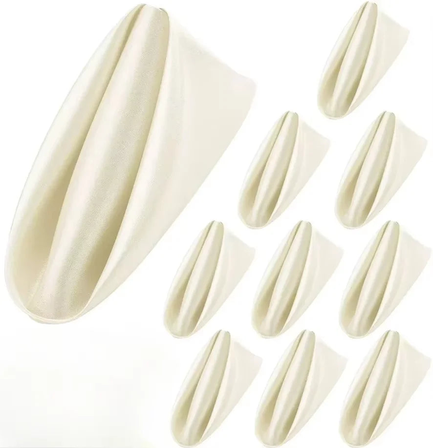 Serviettes carrées coton satin lavables 43x43cm