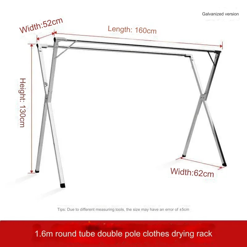 Séchage Éco: Étendoir Pliant Inox pour Intérieur & Extérieur