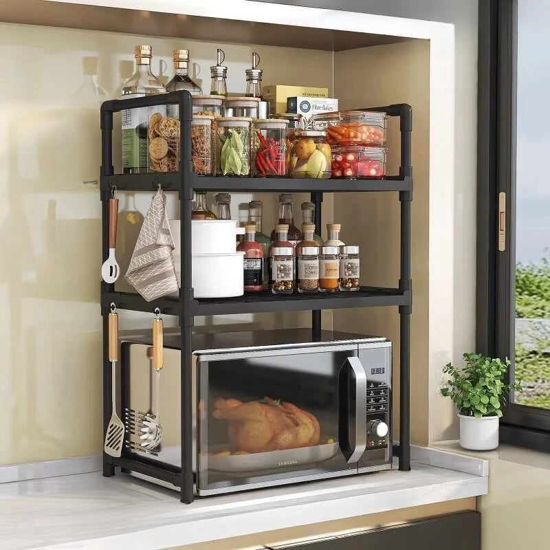 SpiceElevate: Tiered Kitchen Storage Rack