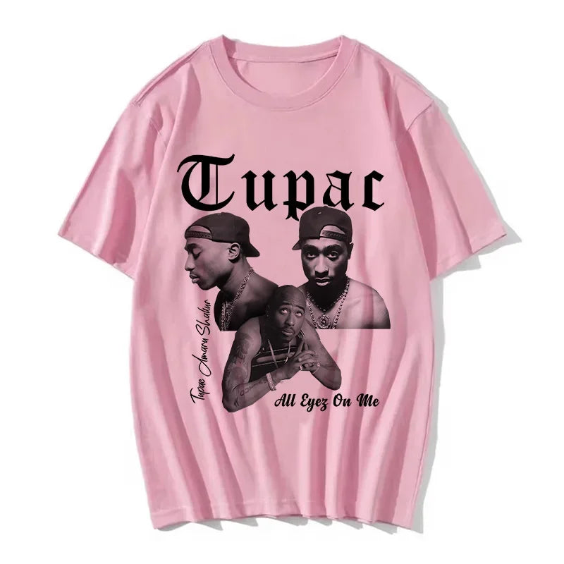T-shirt Hip Hop Tupac Street Style