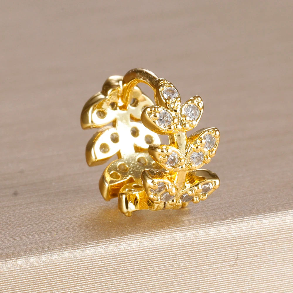 Étoile & Feuille: Boucles d'Oreilles Cerceau Chic