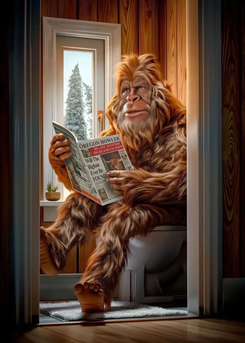 Chat Toilette: Toile de Lion et Chien Amusant