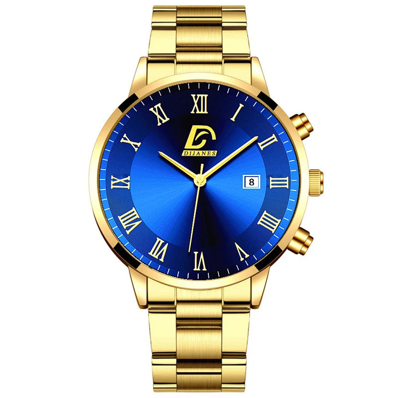 DIJANES Luxe Quartz Montre Homme Élégante Minimaliste