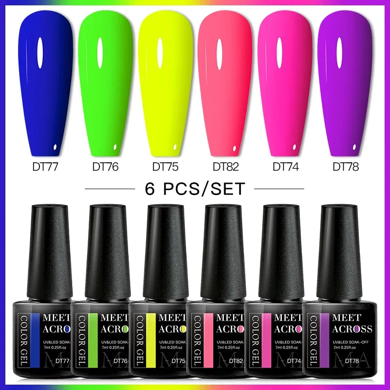 Kit Gel Vernis Macaron 6 Couleurs