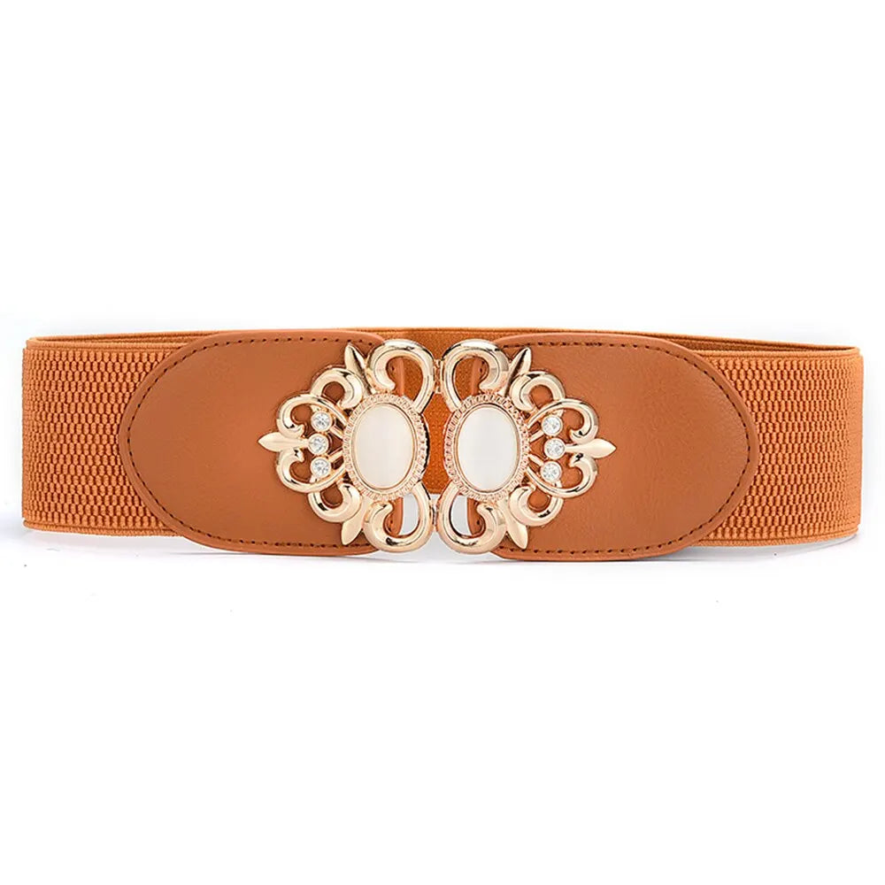 Ceinture Élastique Gemme Femme Chic avec Crochet