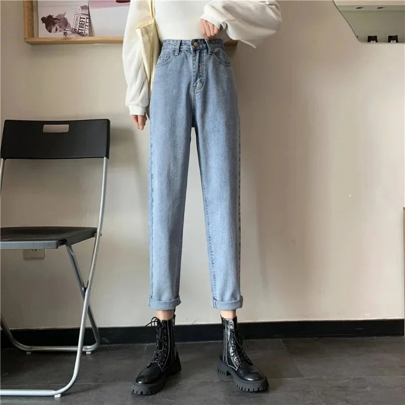 Chic Slim High-Waist Capri Jeans for Women