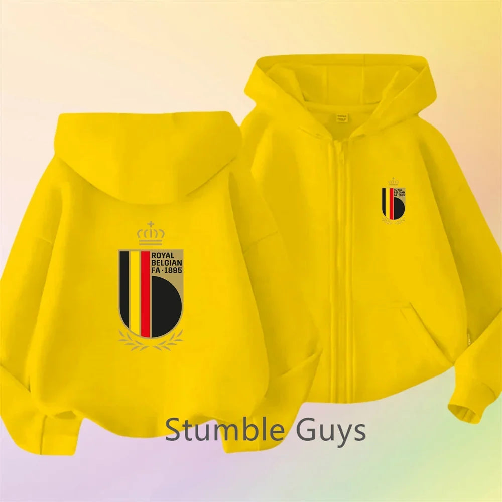 Hoodie Enfant Équipe Belgique - Style et Confort