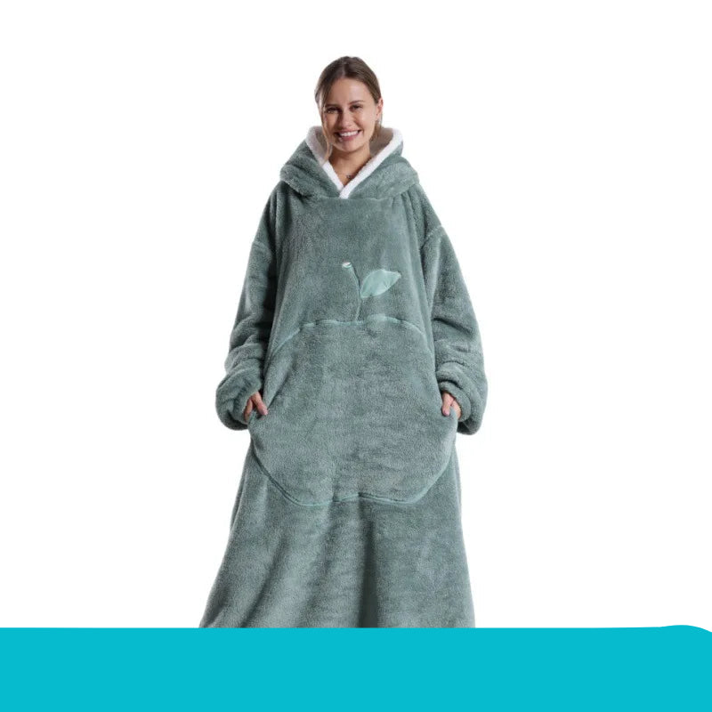 Couverture Hoodie Douillette Épaissie pour Couples