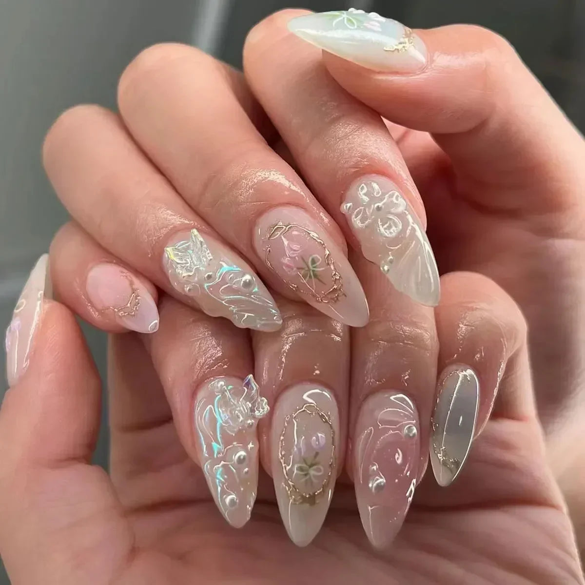 Ballet Rose : 24 Faux Ongles Élégants