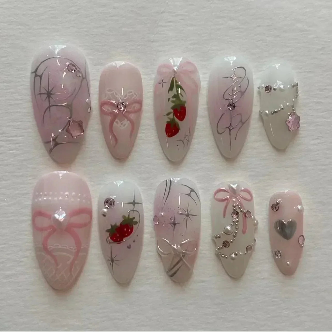 Ballet Rose : 24 Faux Ongles Élégants