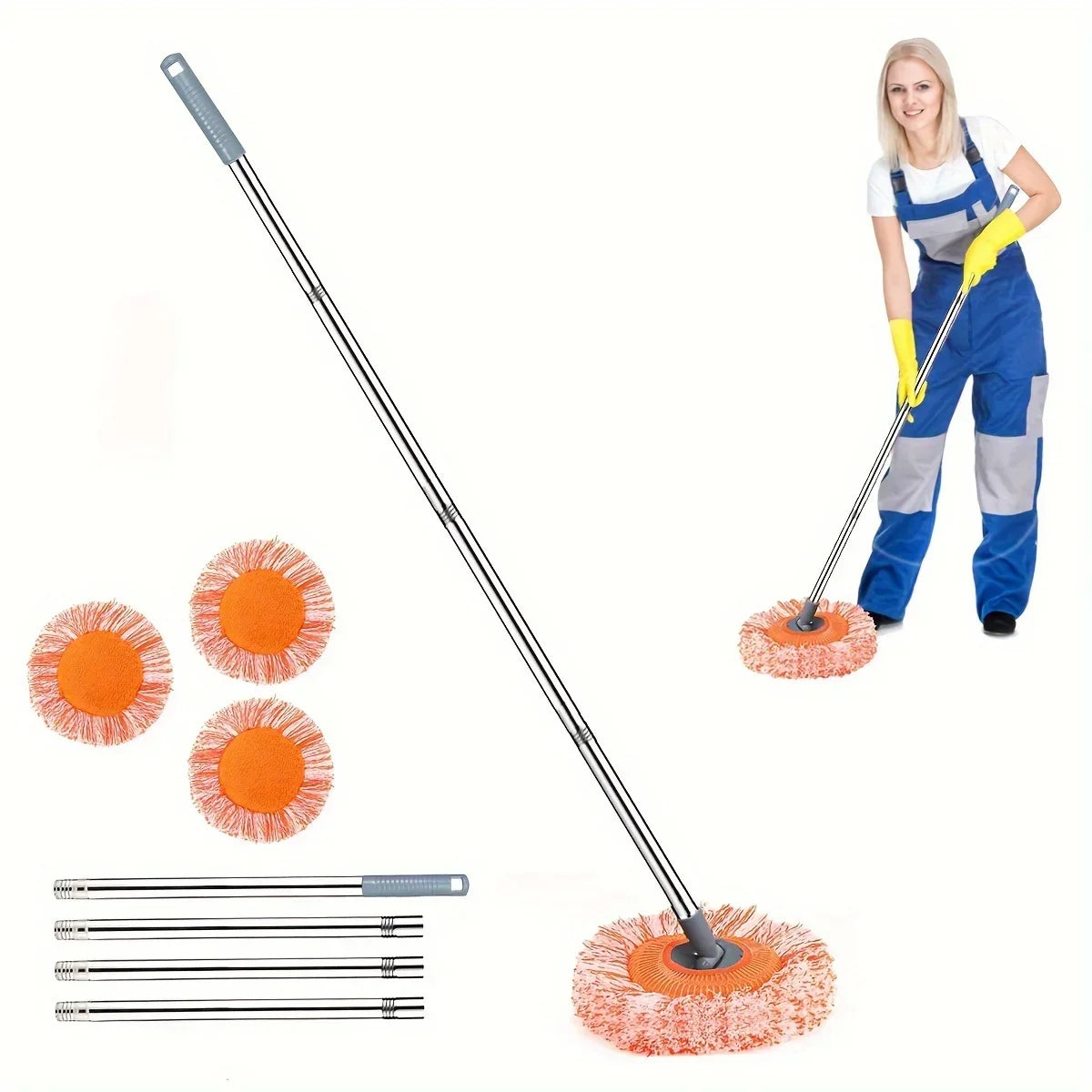 FlexiClean Mop Set: 4-in-1 for All Surfaces