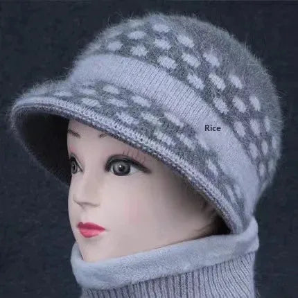 Chapeau d'hiver élégant à nœud pour femmes âgées