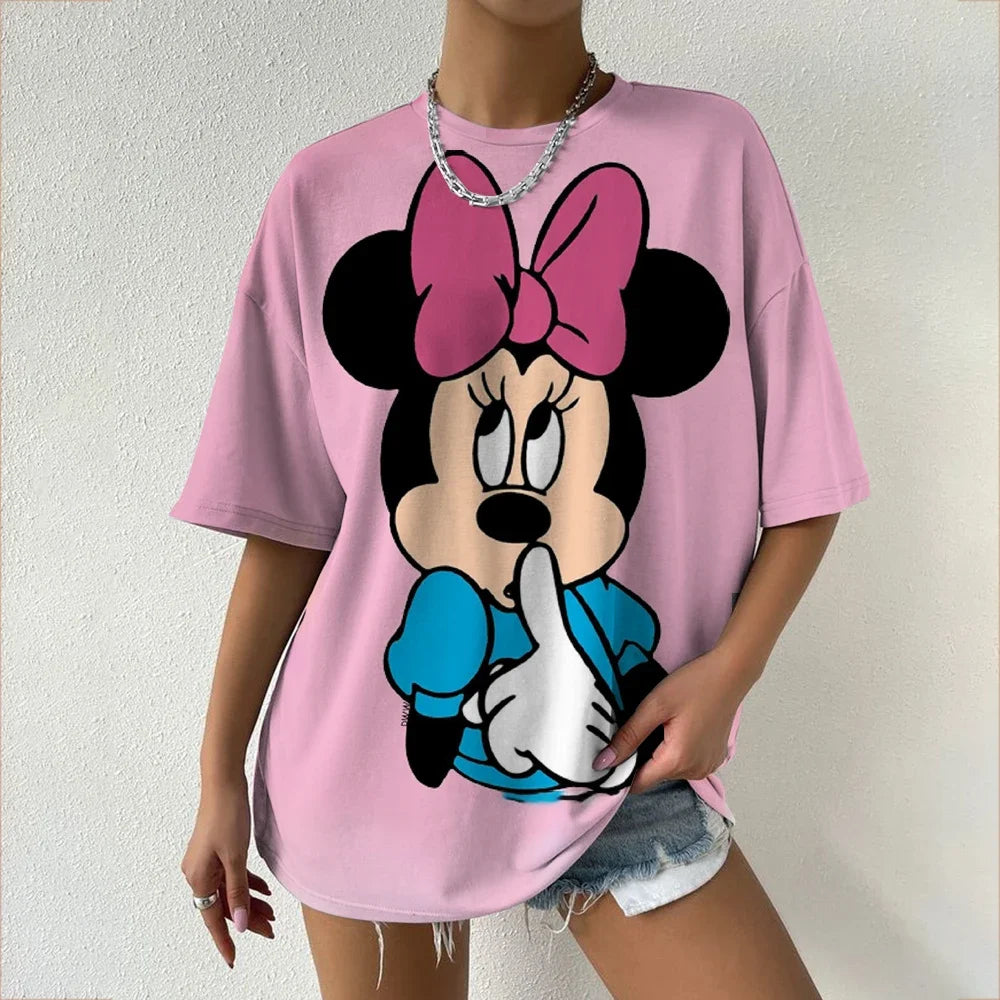 T-shirt Minnie et Mickey : Style Familial Éclatant