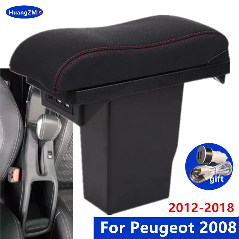 Boîte Accoudoir USB pour Peugeot 2008-2018