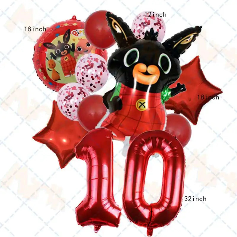 Fête Lapin Rouge et Noir