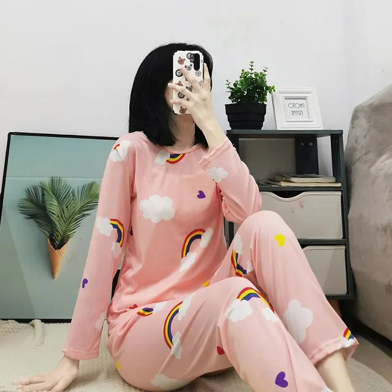 Pyjamas Mignons Coréens pour Femmes Courtes