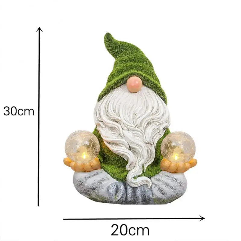 Gnome Lumineux de Jardin en Résine