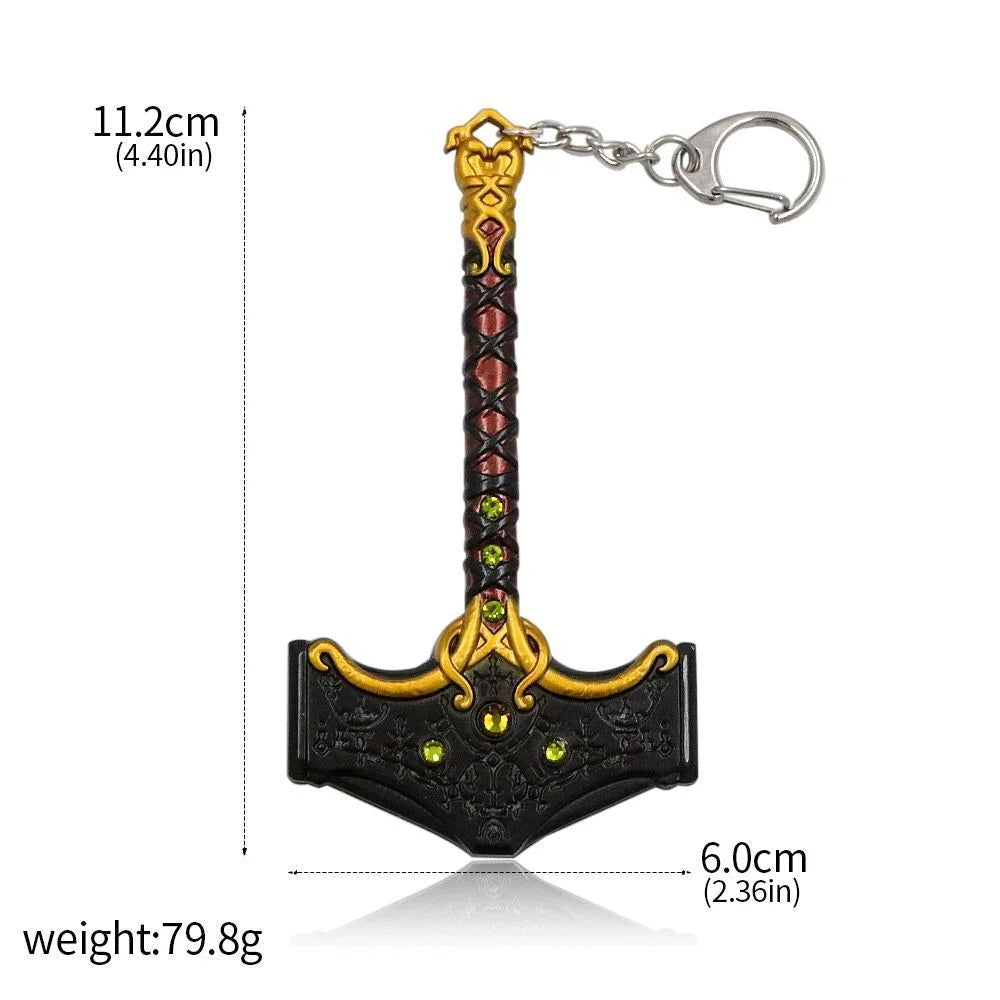 Porte-clés Kratos : Lame du Chaos en métal élégant