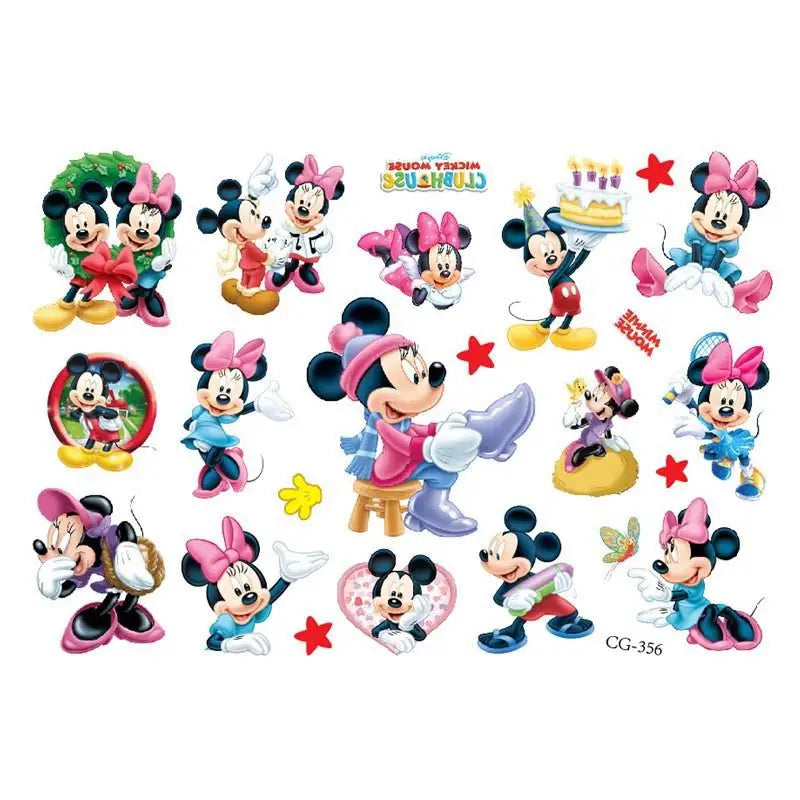 Autocollant Tatouage Mickey & Minnie - Étanche 1 Pièce