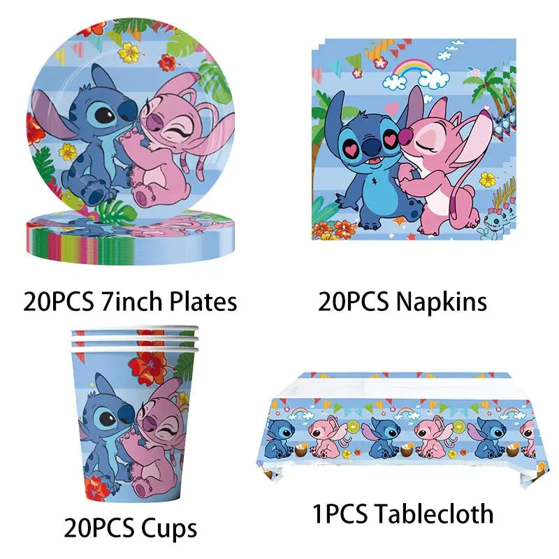 Ensemble Anniversaire Lilo & Stitch Fête Disney Fille