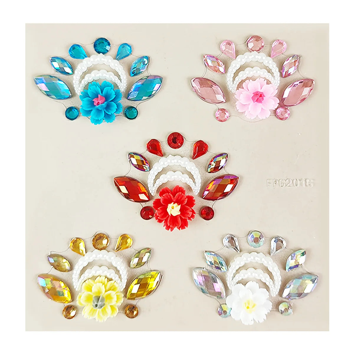 Strass 3D Autocollants Visage Festival Éclat Gemmes