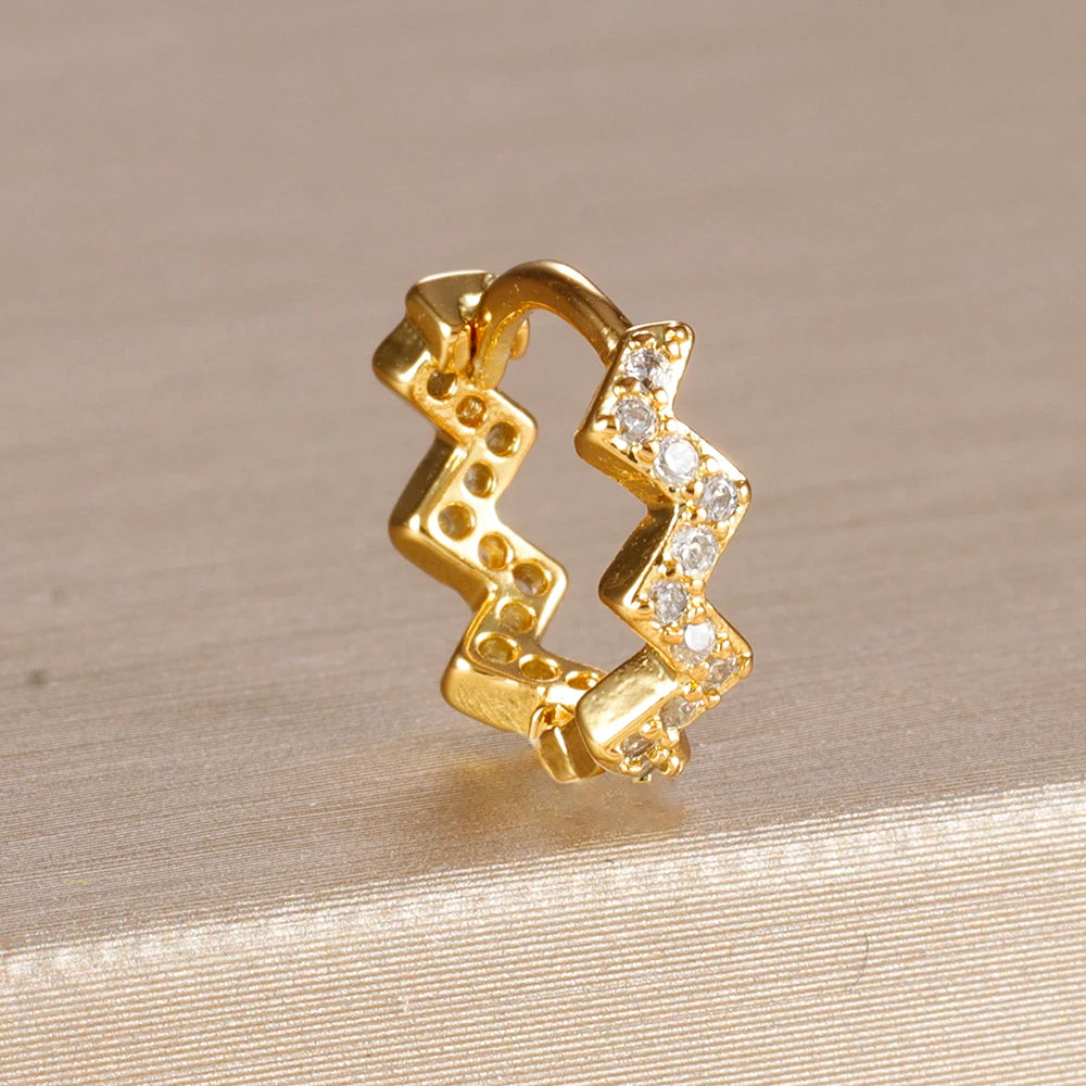 Étoile & Feuille: Boucles d'Oreilles Cerceau Chic