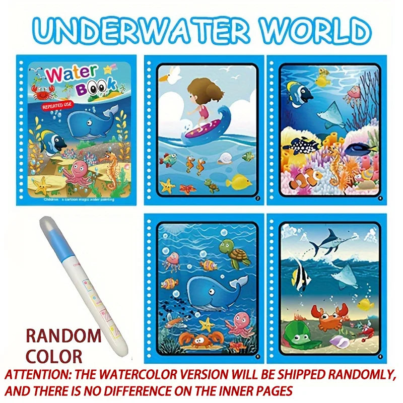 Magic Water Art Book: Eco-Friendly Montessori Fun