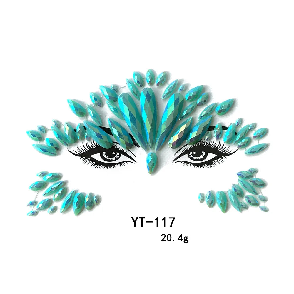 Tatouages 3D Glamour pour Visage - DJBS