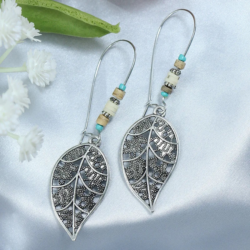 Boho Blue Stone Geometric Earrings for Women