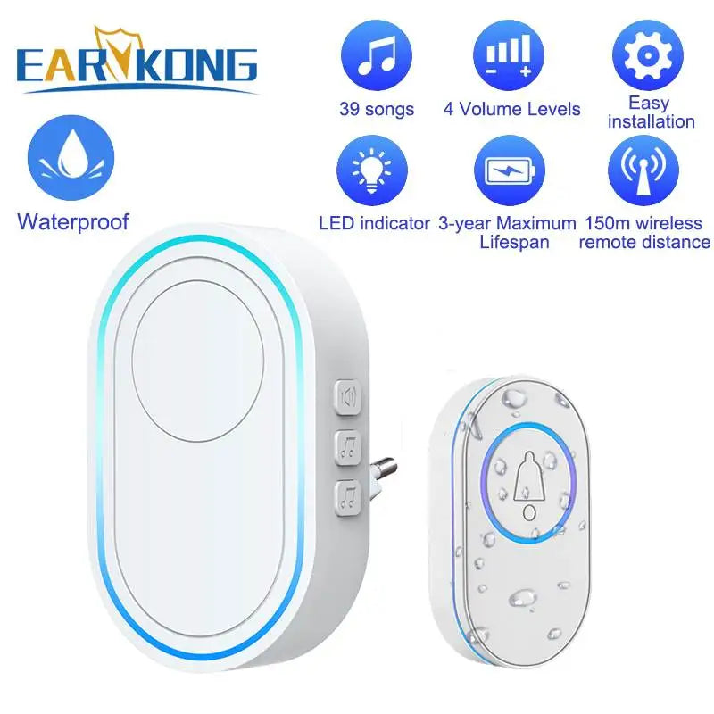 Smart Waterproof Wireless Doorbell - Earykong