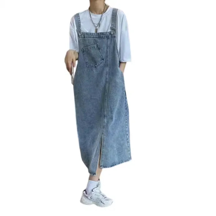 Jupe Denim Rétro Étudiante Ample