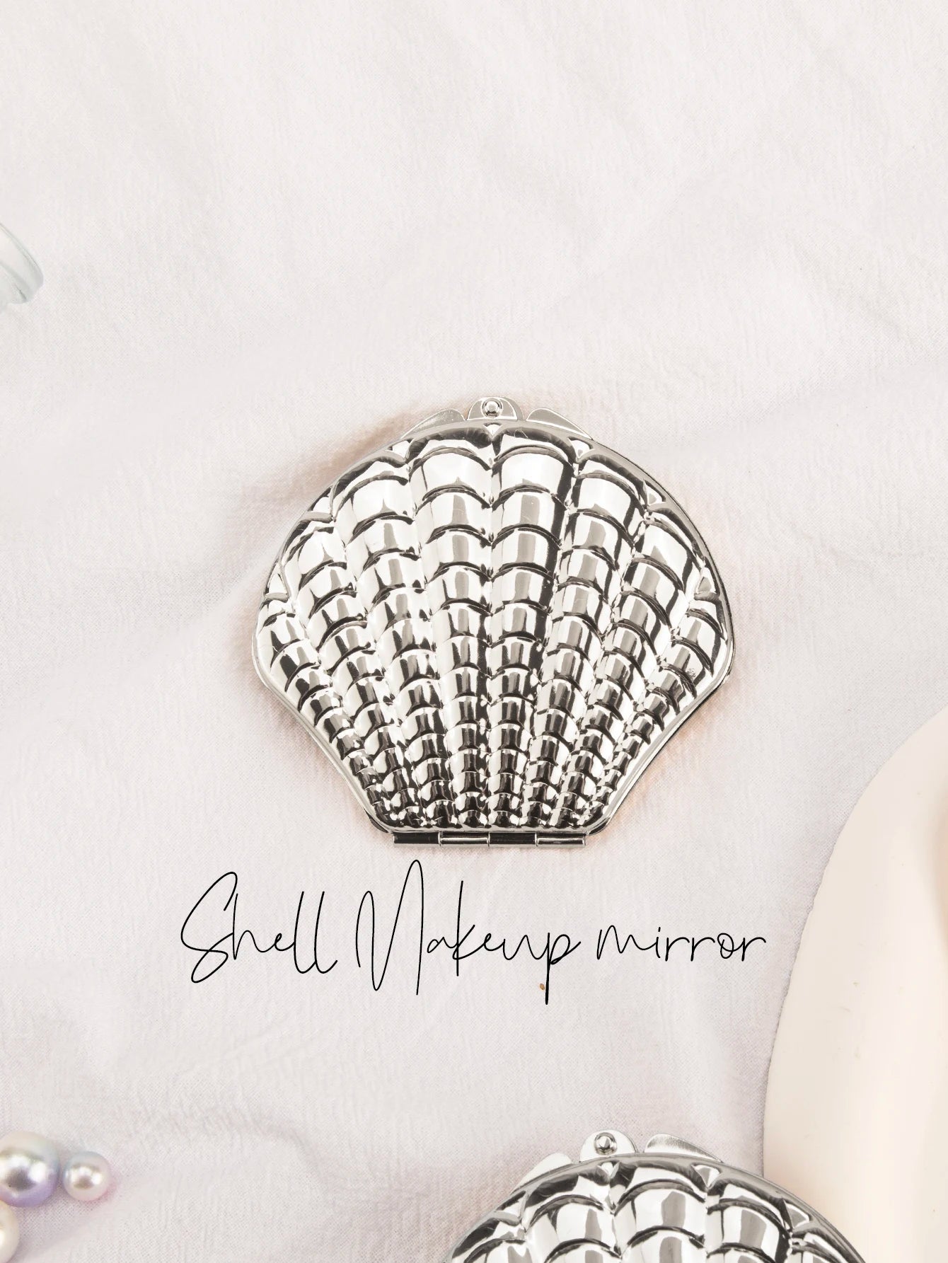 Miroir Élégant Double Face en Coque Dorée Portable