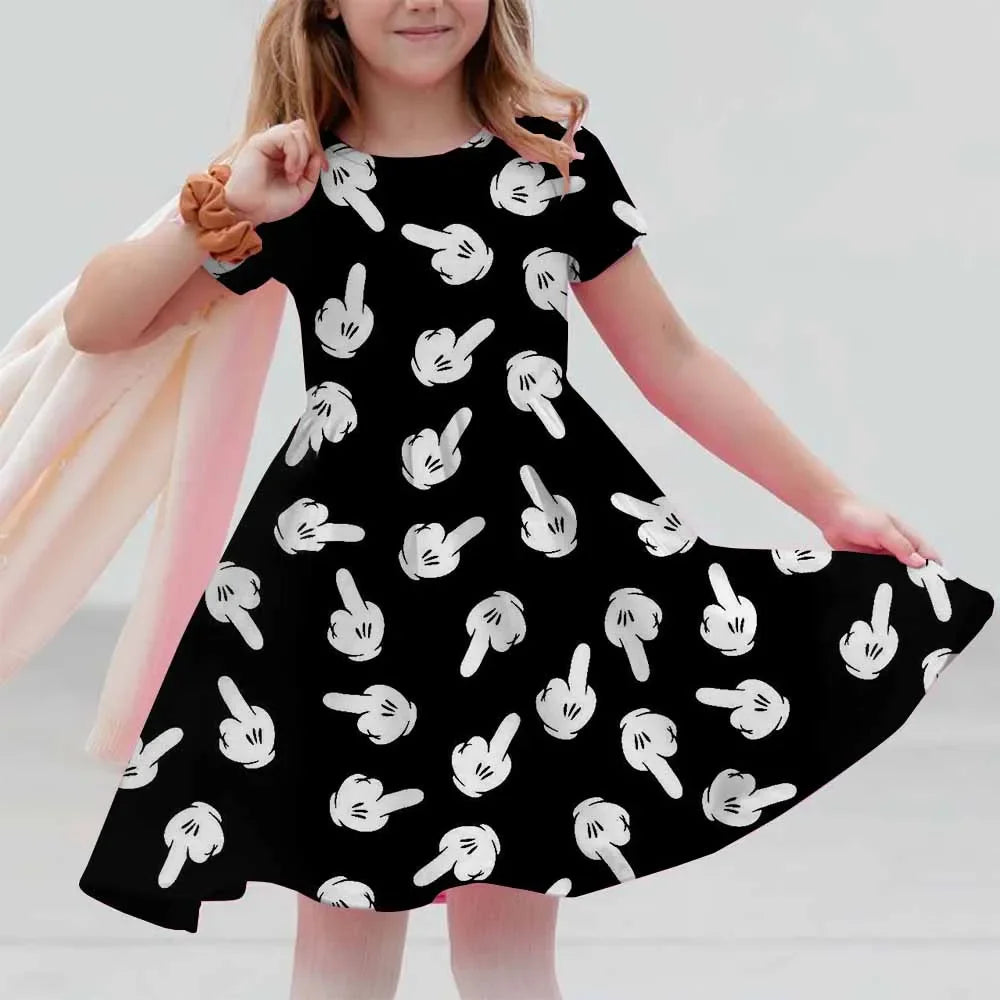 Robe Mini Mickey Été 2025 pour Filles - Style Princesse