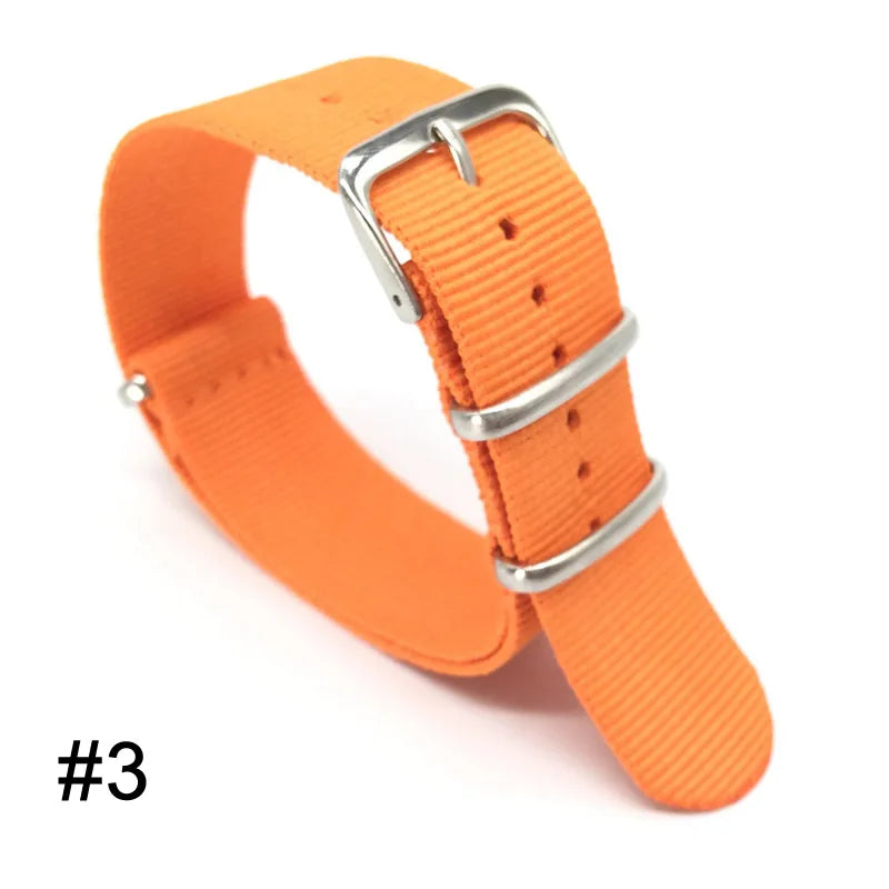 Nylon Woven Watch Strap & Belt Accessory - Grey Yellow