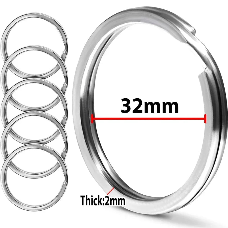 Porte-clés ronds inox - 10 à 50 pièces