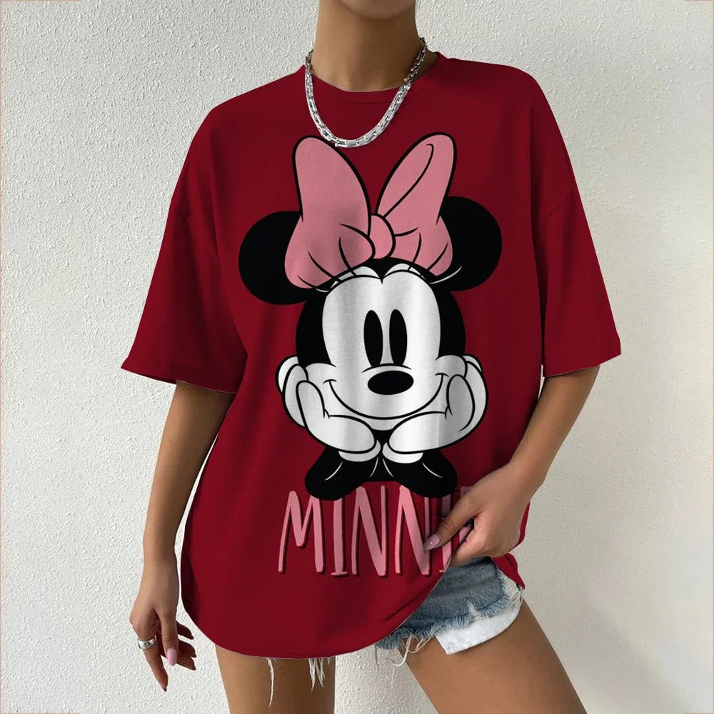 T-shirt Minnie et Mickey : Style Familial Éclatant
