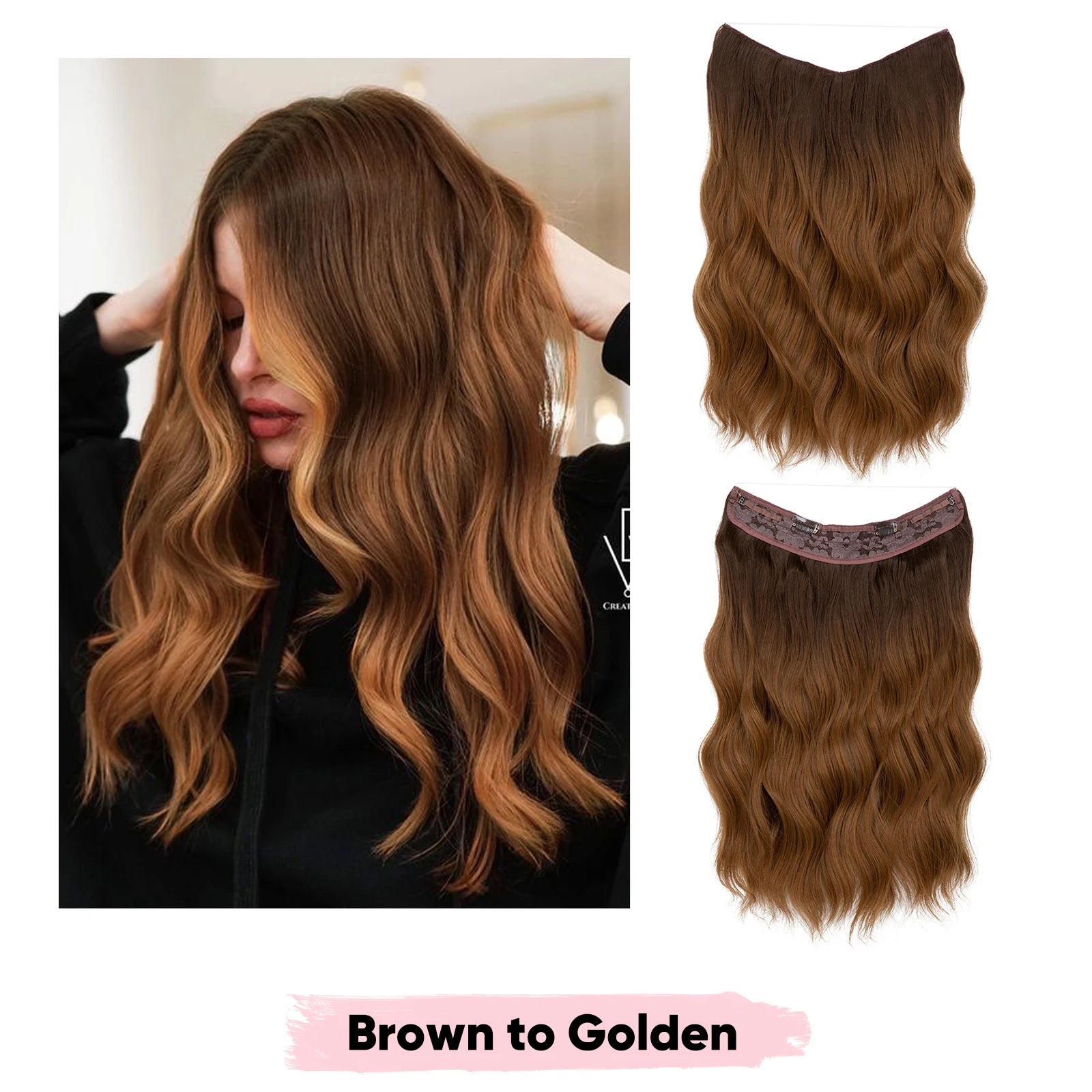 Extensions Clip-in SARLA - Ombre Blonde Naturelle