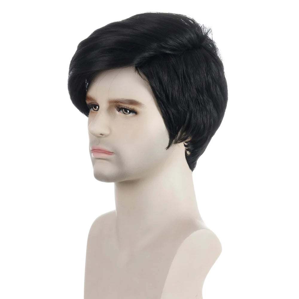 MAISI Short Curly Synthetic Wig for Men