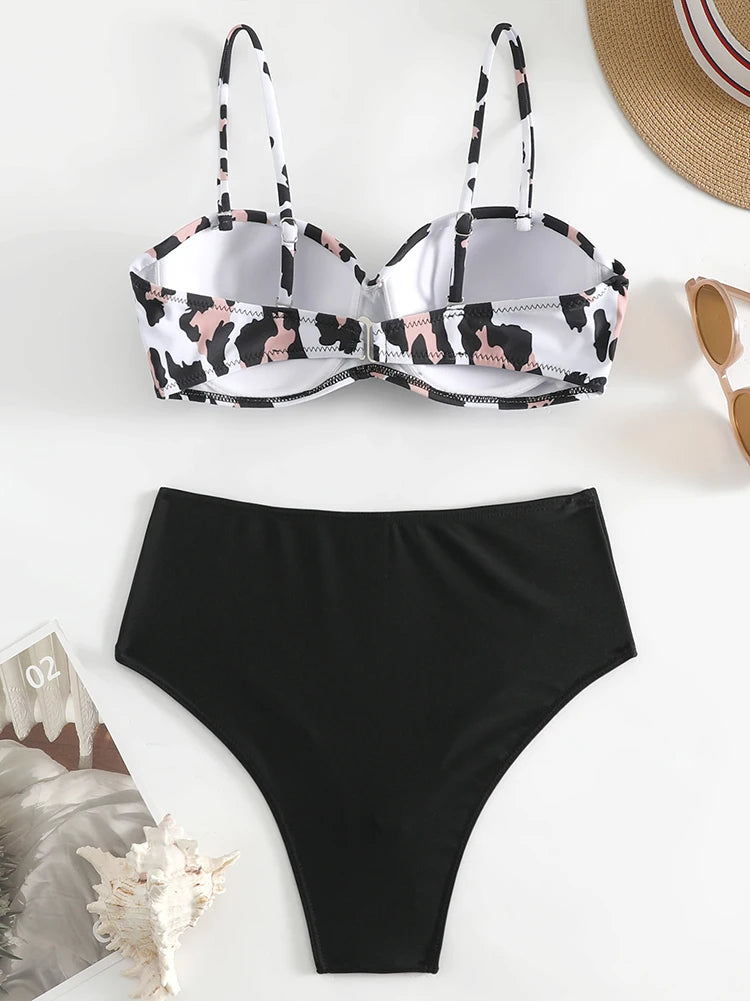 Floral Leopard Bikini Set - Summer Beach Vibes